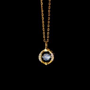 925 Sterling Gold Cubic Zirconia Geometric Minimalist Necklace